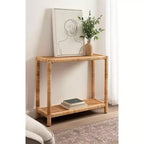 Console en rotin Kate and Laurel Rafina, 36x12x30, Naturel