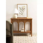 Table console Ulla Kate and Laurel, 36x13x30, marron rustique