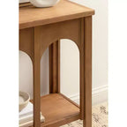 Table console Ulla Kate and Laurel, 36x13x30, marron rustique