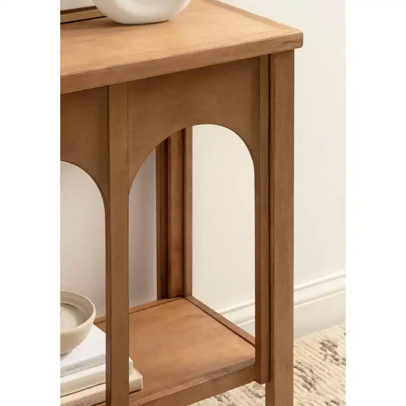 Table console Ulla Kate and Laurel, 36x13x30, marron rustique