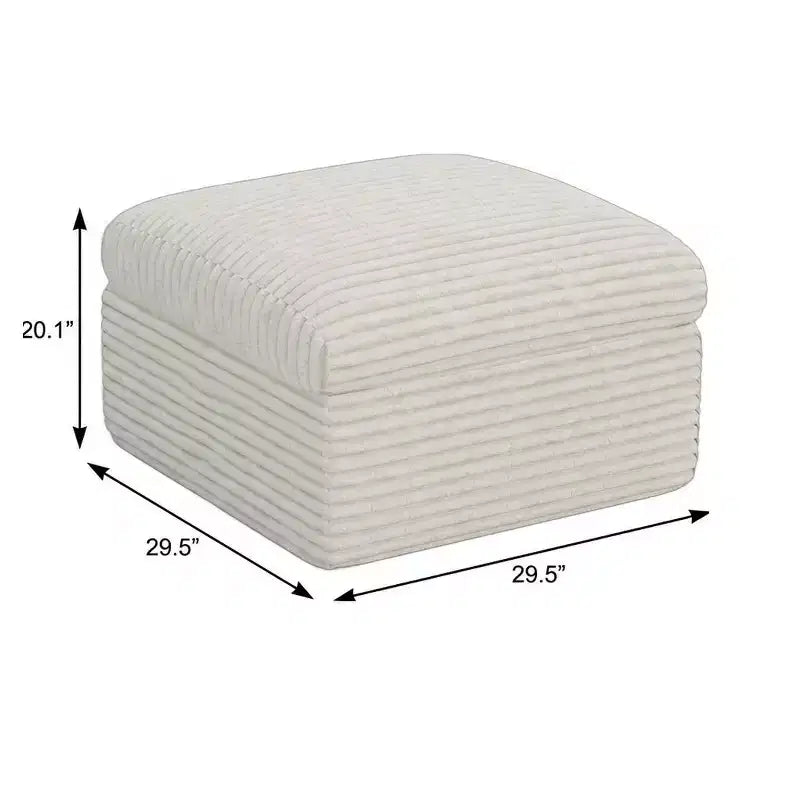 30 Pouf en velours côtelé