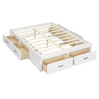 Lit plateforme Luxystar grand format avec rangement 6 tiroirs