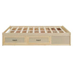 Lit plateforme Luxystar grand format avec rangement 6 tiroirs