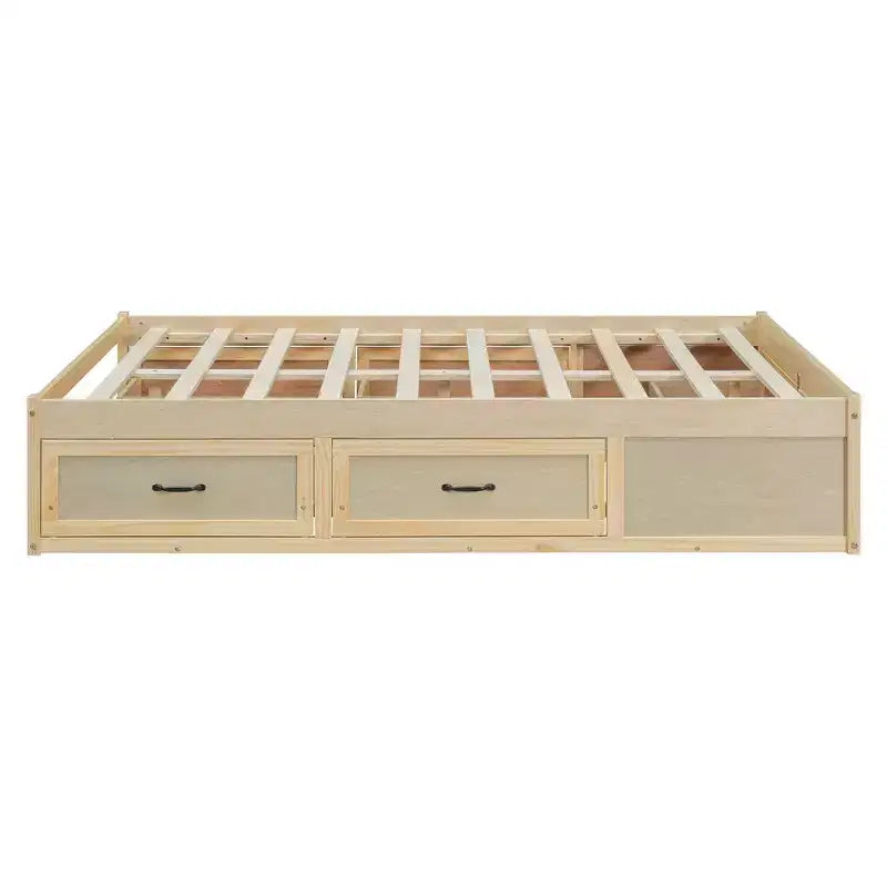 Lit plateforme Luxystar grand format avec rangement 6 tiroirs