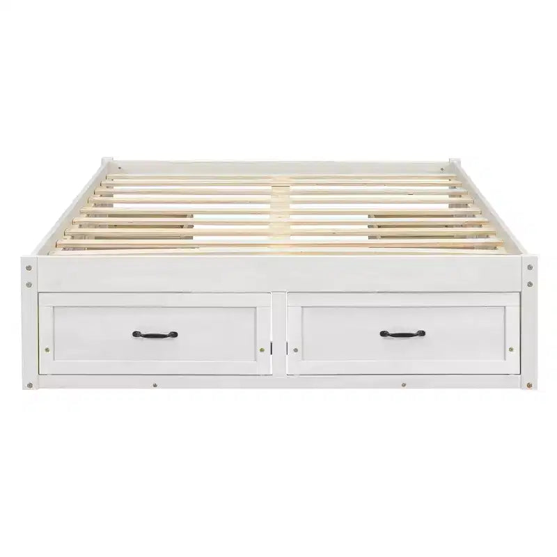 Lit plateforme Luxystar grand format avec rangement 6 tiroirs