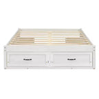 Lit plateforme Luxystar grand format avec rangement 6 tiroirs