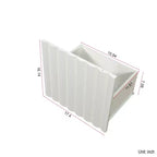 Meuble TV moderne JVNOXK de 70 pouces, adapté aux télévisions de 65 pouces et plus, avec espace de rangement et deux tiroirs, idéal pour les salons, blanc