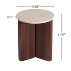 Table d'appoint cannelée moderne en bois Ursule Christopher Knight Home