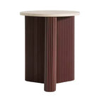 Table d'appoint cannelée moderne en bois Ursule Christopher Knight Home