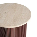 Table d'appoint cannelée moderne en bois Ursule Christopher Knight Home