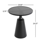 Christopher Knight Home Viviana Table d'appoint ronde moderne en fer
