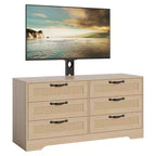 47.2 Meuble TV moderne 6 tiroirs pour salon, chambre à coucher