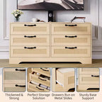 47.2 Meuble TV moderne 6 tiroirs pour salon, chambre à coucher