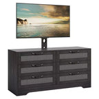 47.2 Meuble TV moderne 6 tiroirs pour salon, chambre à coucher