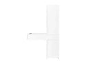 JVNOXK Coiffeuse moderne et minimaliste de 99 cm Design multi-niveaux avec grand espace Comprend deux tiroirs fermés et un meuble blanc