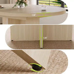 Table à manger extensible élégante, se transforme de ronde à ovale (43,3-59), peut accueillir confortablement 4 à 8 personnes