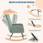 Fauteuil à bascule confortable à dossier haut, fauteuil rembourré, fauteuil inclinable simple et moderne avec appui-tête, adapté au salon et à la chambre à coucher.