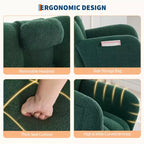 Fauteuil à bascule confortable à dossier haut, fauteuil rembourré, fauteuil inclinable simple et moderne avec appui-tête, adapté au salon et à la chambre à coucher.