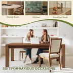 Lot de 2 chaises de salle à manger modernes minimalistes, avec coussin en lin, cadre en bois de frêne massif, pour cuisine, salon et réception - Morden Fort