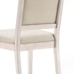 Lot de 2 chaises de salle à manger modernes minimalistes, avec coussin en lin, cadre en bois de frêne massif, pour cuisine, salon et réception - Morden Fort