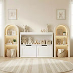 JVNOXK Multi-Functional Storage Unit with 2 Drawers and Open Shelves, offering ample storage spacethe perfect choice for your living room, White