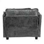 Canapé surdimensionné GDFStudio Dorine en tissu bouclette avec ottoman