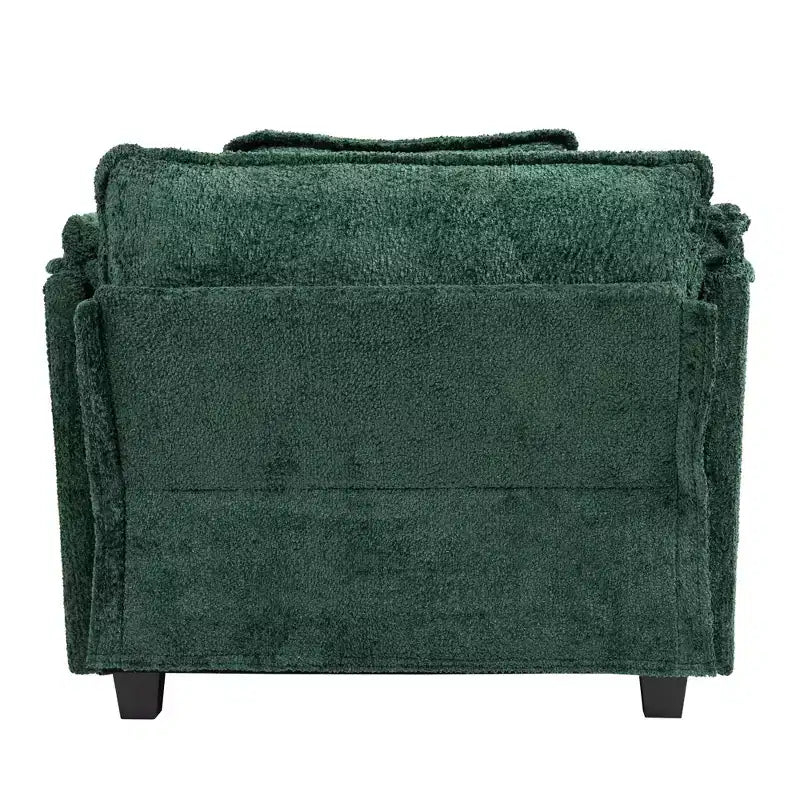 Canapé surdimensionné GDFStudio Dorine en tissu bouclette avec ottoman