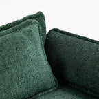 Canapé surdimensionné GDFStudio Dorine en tissu bouclette avec ottoman