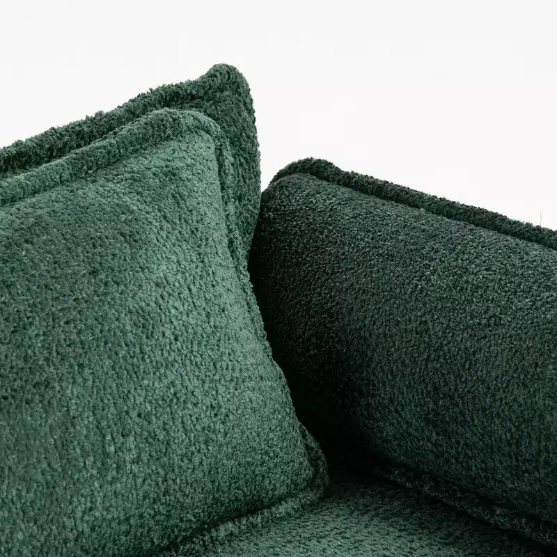 Canapé surdimensionné GDFStudio Dorine en tissu bouclette avec ottoman
