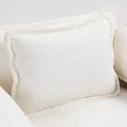 Canapé surdimensionné GDFStudio Dorine en tissu bouclette avec ottoman