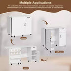Table pliante pour machine à coudre, bureau d'appoint roulant pour machine à coudre, station de travail artisanale avec roulettes verrouillables pour la maison, la chambre, les petits espaces