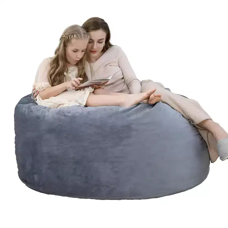 Fauteuil poire en mousse à mémoire de forme de 120 cm avec housse en velours lavable pour adultes, idéal pour le salon