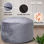 Fauteuil poire en mousse à mémoire de forme de 120 cm avec housse en velours lavable pour adultes, idéal pour le salon