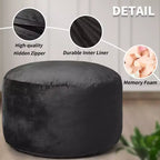 Fauteuil poire en mousse à mémoire de forme de 120 cm avec housse en velours lavable pour adultes, idéal pour le salon