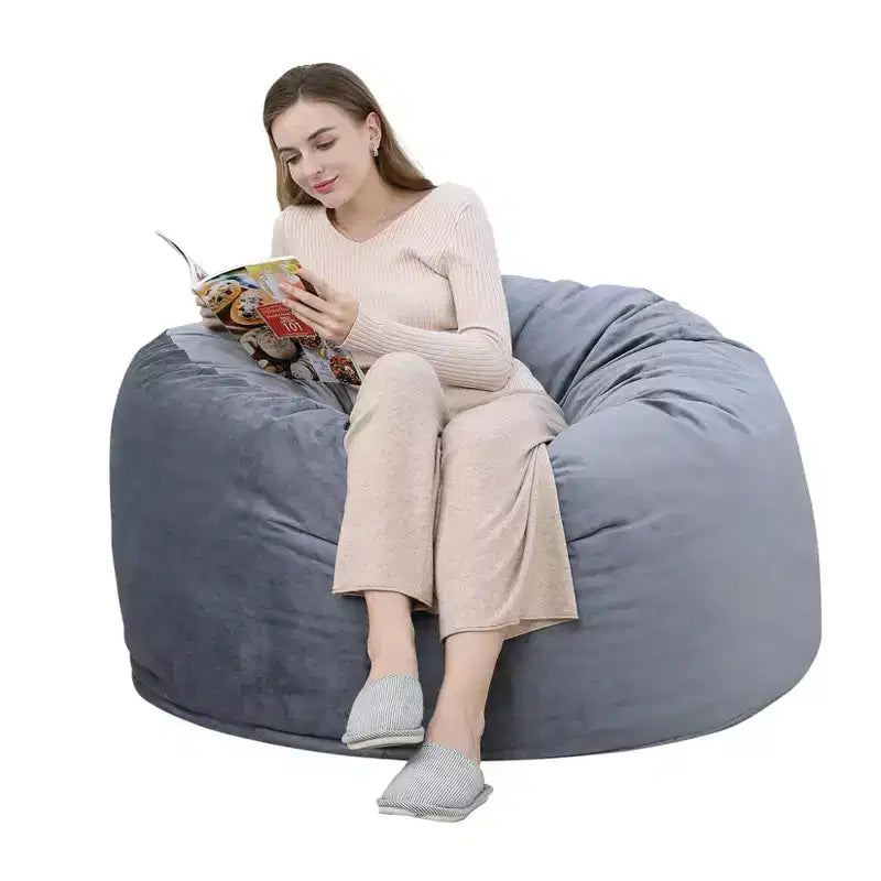 Fauteuil poire en mousse à mémoire de forme de 120 cm avec housse en velours lavable pour adultes, idéal pour le salon