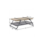 Table basse traîneau avec étagère HomeRoots 47 en métal naturel et gris
