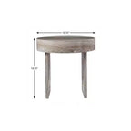 HomeRoots 20 Table d'appoint ronde en bois manufacturé marron
