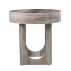 HomeRoots 20 Table d'appoint ronde en bois manufacturé marron