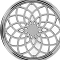 HomeRoots 26 Silver Aluminum Open Lattice Round Top End Table