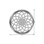 HomeRoots 26 Table d'appoint ronde en aluminium argenté à croisillons ouverts