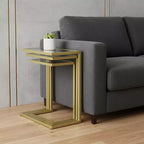 Table d'appoint rectangulaire HomeRoots 24 Chrome et verre