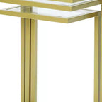 Table d'appoint rectangulaire HomeRoots 24 Chrome et verre