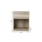 HomeRoots 24 table d'appoint rectangulaire en bois manufacturé marron avec tiroir et étagère
