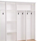 GDFStudio Jessica Arbre d'entrée multifonctionnel et large avec banc de rangement et armoire à chaussures