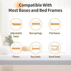 Matelas ferme Dyonery 12 pouces à 6 couches pour dormeurs latéraux, en mousse à mémoire de forme et gel rafraîchissant, taille Queen, compatible avec lit réglable, certifié CertiPUR-US, installation facile