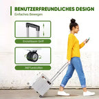 Chariot de courses utilitaire pliable blanc de 65 L avec poignée réglable et roues pivotantes, chariot roulant portable pour l'épicerie, la lessive et les voyages