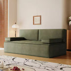 Luck Live 79 Modern Multi-Functional Fabric Sleeper Sofa, Convertible Couch Bed with Supportive Foam Cushion for Apartment & Studio