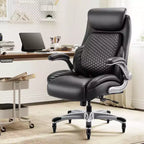 Ora Maison Ergonomic Office Chair  High Back Leather Desk Chair with Spring Support & Flip-Up Arms