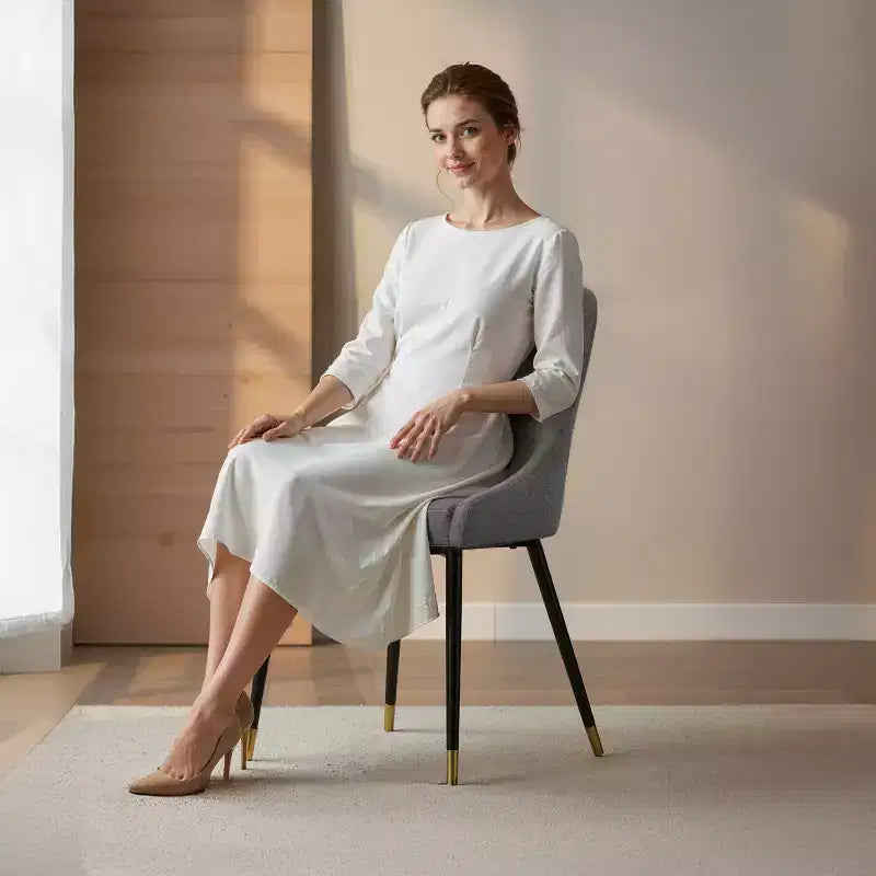 COLAMY Chaise de salle à manger moderne capitonnée Chaise d'appoint de cuisine avec pieds en métal pour la cuisine, la salle à manger ou le café