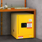 Armoire de sécurité pour produits inflammables VEVOR, 12 gallons, armoire de stockage de liquides inflammables en acier laminé à froid, 42,9 x 42,9 x 55,9 cm, antidéflagrante, jaune